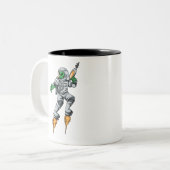 Astronaut Alien Sci-Fi Space Ufo Tweekleurige Koffiemok (Voorkant links)