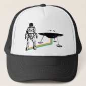 Astronaut Alien UFO Trucker Hat Trucker Pet (Voorkant)