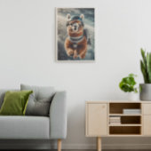 Astronaut Alpaca in de ruimte Surreal dier Poster