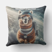 Astronaut Alpaca in de Surrreal Dier Ruimte Kussen (Achterkant)