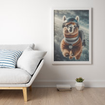 Astronaut Alpaca in de Surrrealistische Ruimtedier