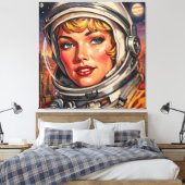 ASTRONAUT ALPHA 2 CANVAS AFDRUK (Insitu (Slaapkamer))