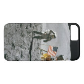 Astronaut and American Flag Apollo Moon Mission Case-Mate iPhone Case (Achterkant (Horizontaal))