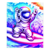 ASTRONAUT AND HIS COSMIC SURFING ADVENTURE FOTO AFDRUK (Voorkant)