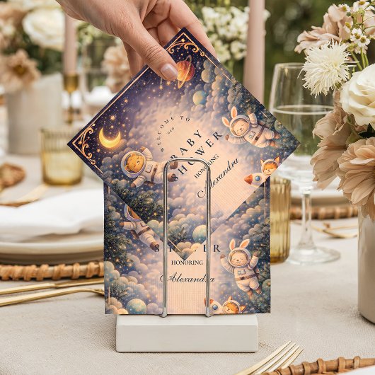 Astronaut Animals Space Baby Shower Servet