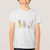 Astronaut Animals Tri-Blend Shirt (Voorkant)