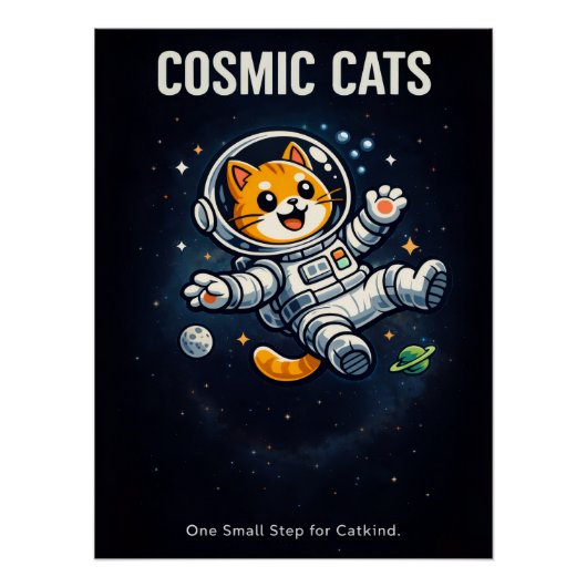 Astronaut Archie - Kosmische Katten Perfect Poster (Voorkant)