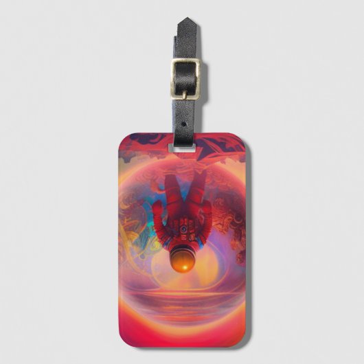 Astronaut Art Bagagelabel (Voorkant (verticaal))