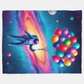 Astronaut Art Fleece Deken (Voorkant (Horizontaal))