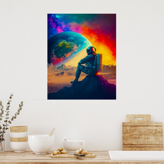 Astronaut Art Poster (Keuken)
