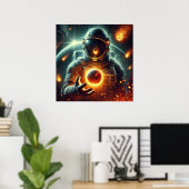 Astronaut Art Poster (Thuiskantoor)