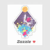 Astronaut Art Sticker (Vel)