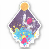 Astronaut Art Sticker (Voorkant)
