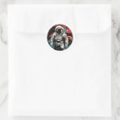 Astronaut ArtColor 03 Ronde Sticker (Tas)