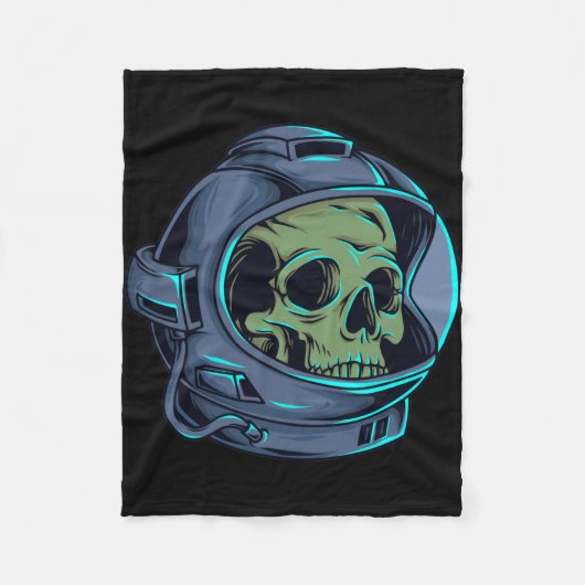 Astronaut Astro Schedel Fleece Deken (Voorkant)