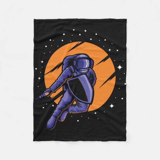 Astronaut Astro War Fleece Deken (Voorkant)