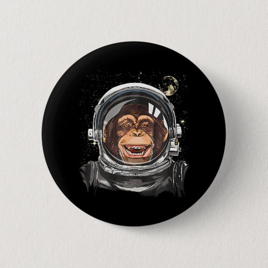 Astronaut Astronaut Wilde dierentuin Ronde Button 5,7 Cm (Voorkant)