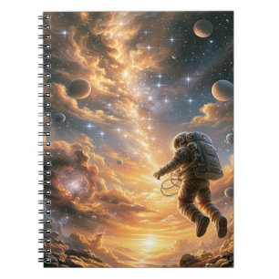 Astronaut Astronomie Ruimtereis Planeten Notitieboek