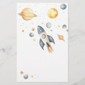 Astronaut Auter Space Wat zit er in je tas spel (Achterkant)