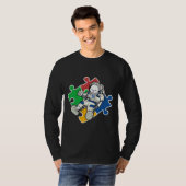 Astronaut Autism Funny Bunny Astronaut T-shirt (Voorkant volledig)