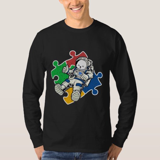 Astronaut Autism Funny Bunny Astronaut T-shirt (Voorkant)