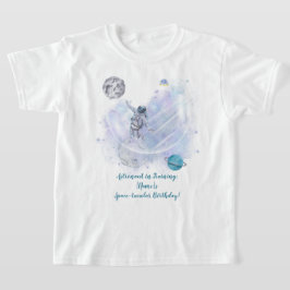 Astronaut Avontuur: [Naam] 's Kosmische Viering T-shirt