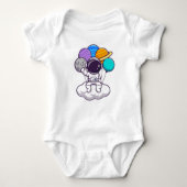 Astronaut baby ballonnen! romper (Voorkant)