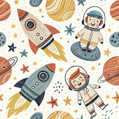 Astronaut Baby Blanket Rocket Gift for Little Boy Fleece Deken