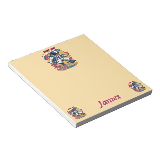 Astronaut Back-to-School "Future Genius in Orbit" Notitieblok (Schuin)