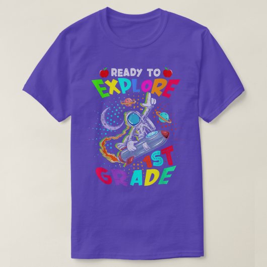 Astronaut Back to School shirt Ready To Explore 1s (Design voorkant)