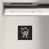 Astronaut Badminton Player Shuttle 2 Magneet (Insitu (Vaatwasser))