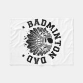 Astronaut Badminton Speler Shuttle Fleece Deken (Voorkant (Horizontaal))