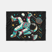 Astronaut Badminton Speler Shuttle Sport  Fleece Deken (Voorkant (Horizontaal))