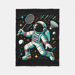 Astronaut Badminton Speler Shuttle Sport Fleece Deken