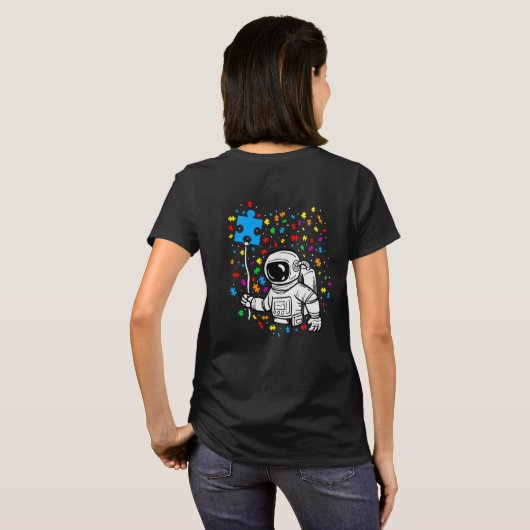 Astronaut Balloon Autism Space Kinder Boy T-shirt (Achterkant volledig)