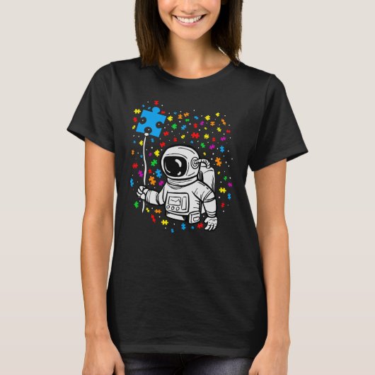 Astronaut Balloon Autism Space Kinder Boy T-shirt (Voorkant)