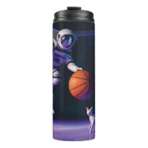 Astronaut basket ball met kat