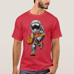 Astronaut Basketball Funny Basketball Gift Mannen T-shirt