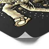 astronaut Basketball in de ruimte Poster (Hoek)