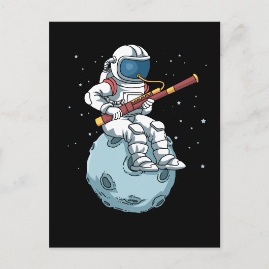 Astronaut Bassoon Bassonist Bassonist Basson Briefkaart (Voorkant)