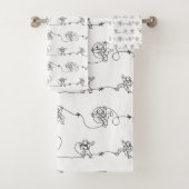 Astronaut Bath Towel Set Bad Handdoek (Insitu)