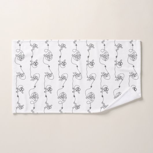Astronaut Bath Towel Set Bad Handdoek (Handdoek)