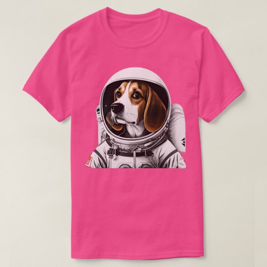 Astronaut Beagle 4 T-shirt (Design voorkant)