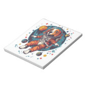 Astronaut Beagle � Ruimte Verkenner Hond Notitieblok (Linkerzijde)