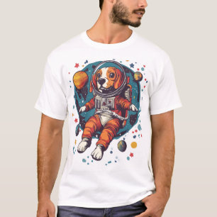 Astronaut Beagle � Ruimte Verkenner Hond T-shirt