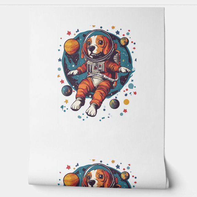 Astronaut Beagle - Ruimteverkenner hond Behang (Afrollen)