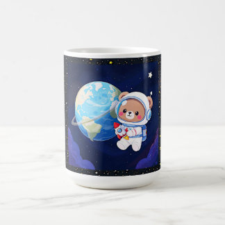Astronaut Bear Orbiting Earth Koffiemok