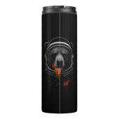 Astronaut Bear with Neon Paint Drips Cosmic Animal Thermosbeker (Achterkant)