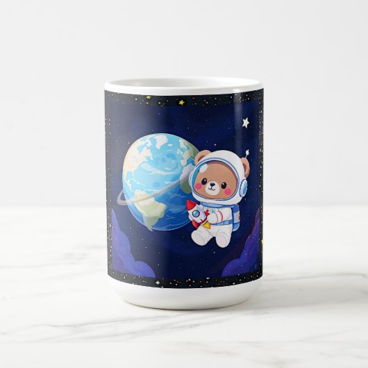 Astronaut Beer Draait Rond Om Aarde Koffiemok (Center)