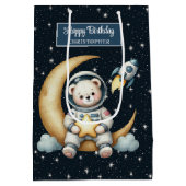 Astronaut Beer Gift Bag voor Boy Verjaardagsfeest Medium Cadeauzakje (Achterkant)